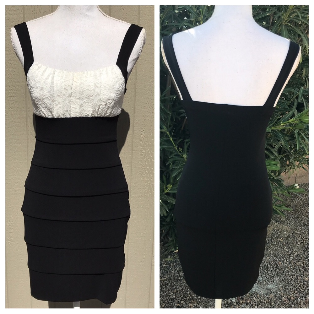 Sweet storm black & white dress. Size small